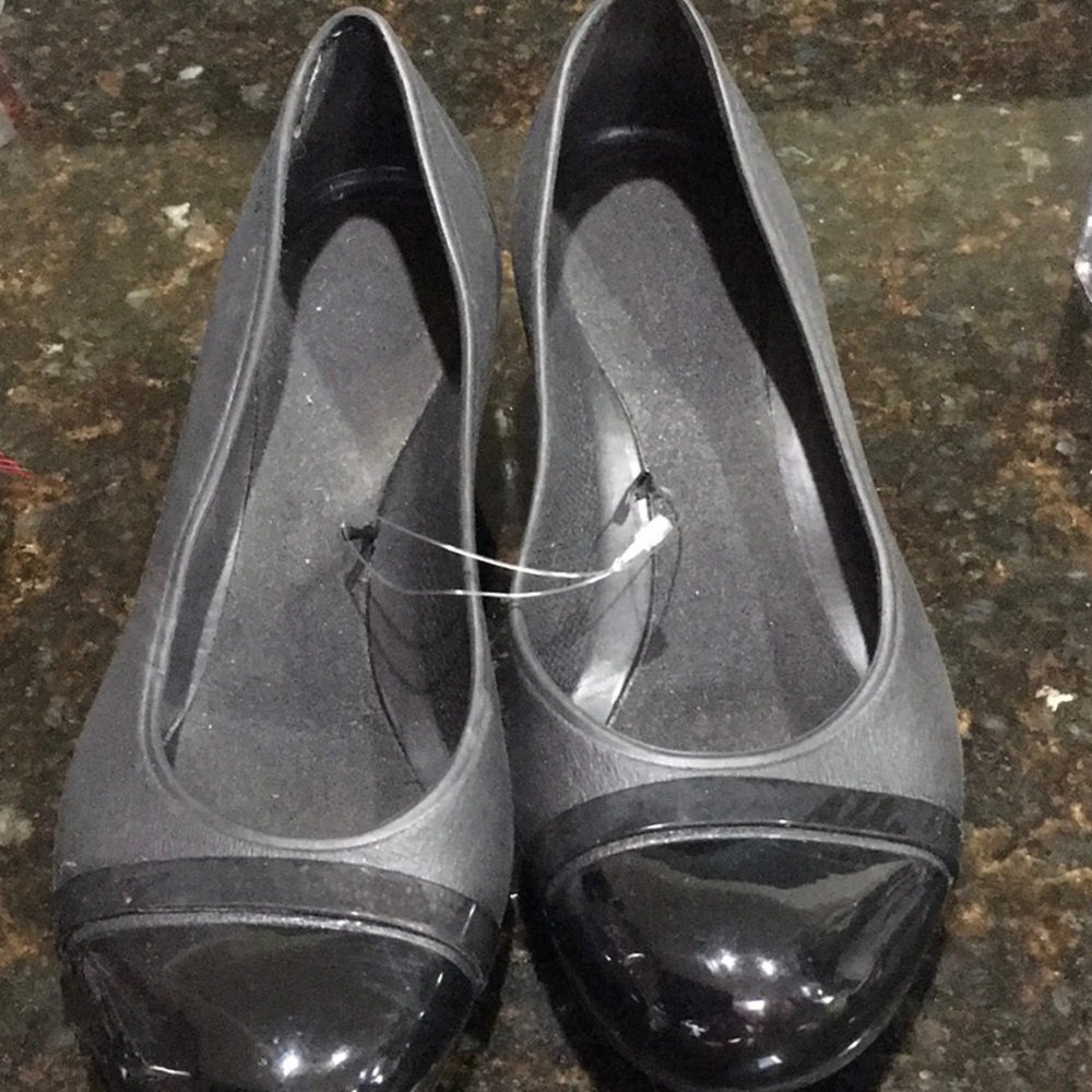 Crocs wedge platform black , size 6